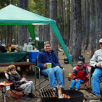 enjoying summer camping
