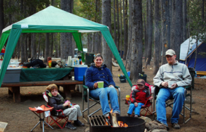enjoying summer camping