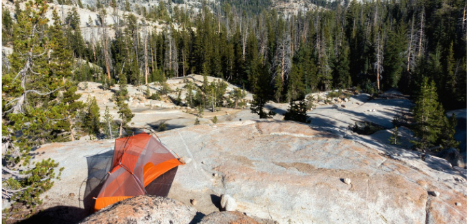 tent camping in California